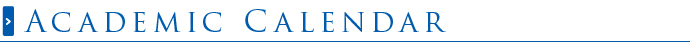 Academic Calendar