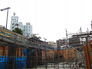 新1号館基礎・柱配筋状況