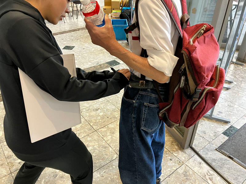 ゴールする参加者たち